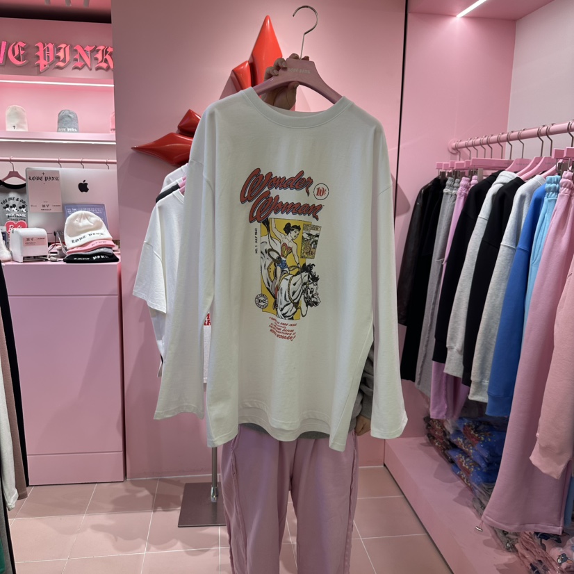 LOVE PINK直郵韓國代購女裝新款時尚休閑真品推薦熱賣長袖T恤LOVE PINK長袖T恤