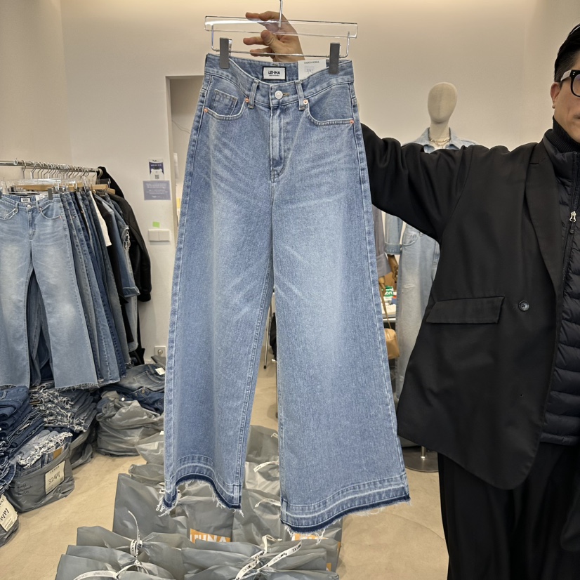 LEHNA韓國直郵東大門代購女裝新款熱賣推薦25春夏時尚牛仔褲LEHNA牛仔褲圖色1