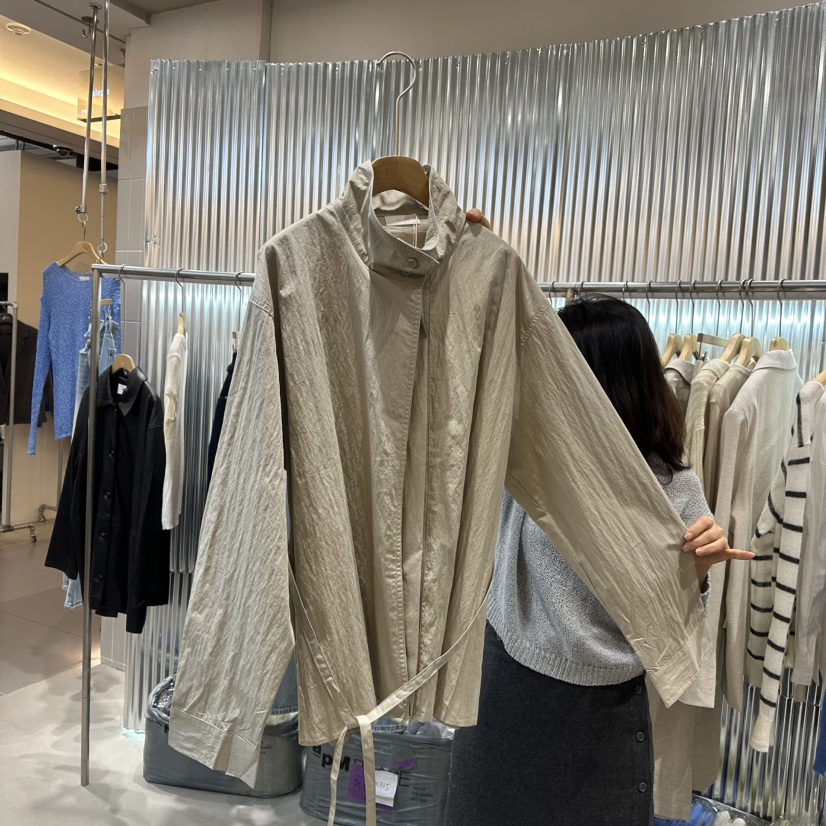 ALEGRE韓國直郵女裝新品熱賣人氣真品25春夏夾克含腰繩腰帶ALEGRE夾克圖色1