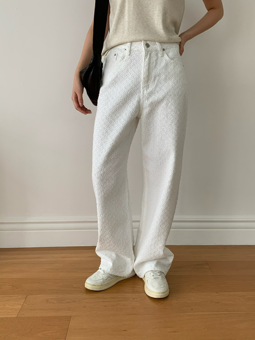 SORBET直郵韓國代購女裝新品休閑職業熱賣人氣25春夏牛仔褲SORBET/flat white牛仔褲