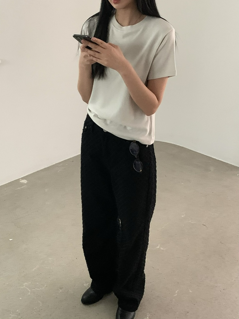 SORBET直郵韓國代購女裝新款推薦人氣時尚真品職業熱賣25春夏T恤SORBET/flat whiteT恤