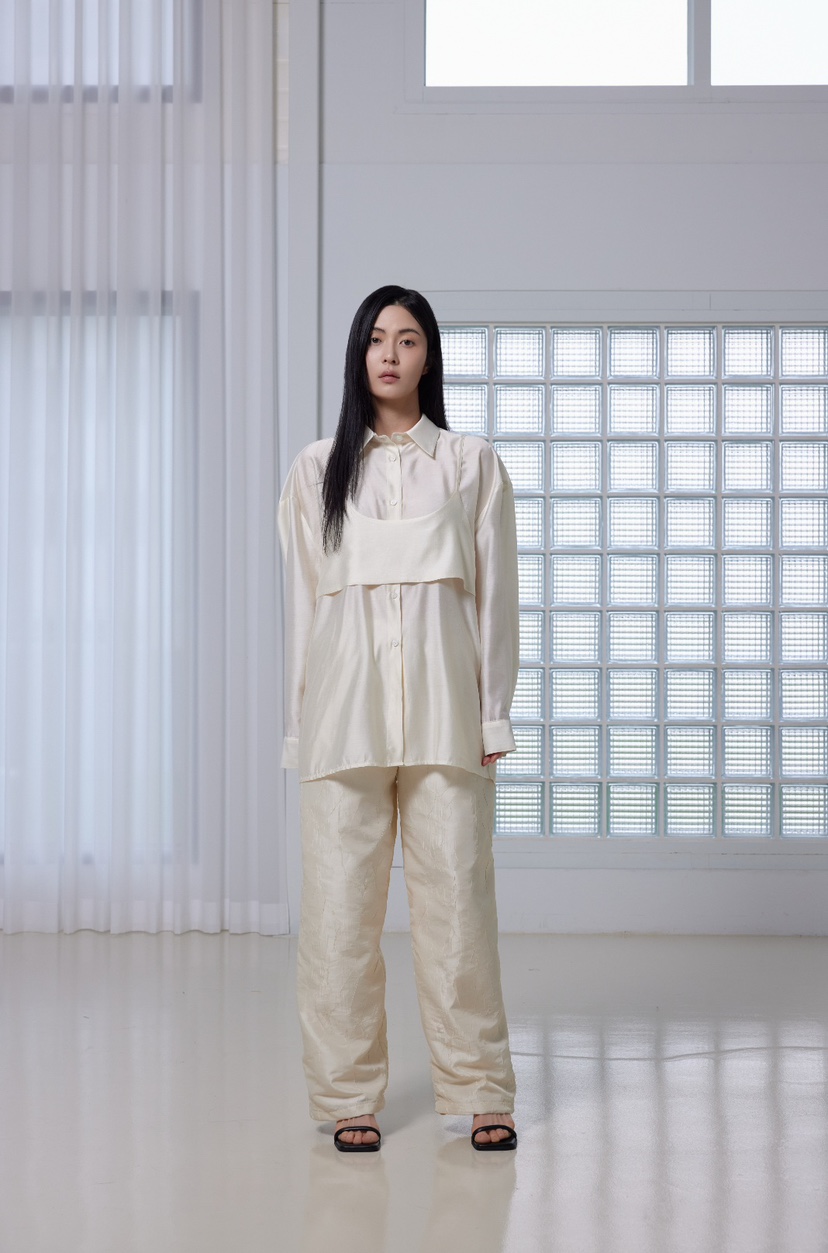 LE-PPL韓國直郵東大門代購女裝新款職業真品25春夏襯衫蕾絲衫LE-PPL襯衫/蕾絲衫
