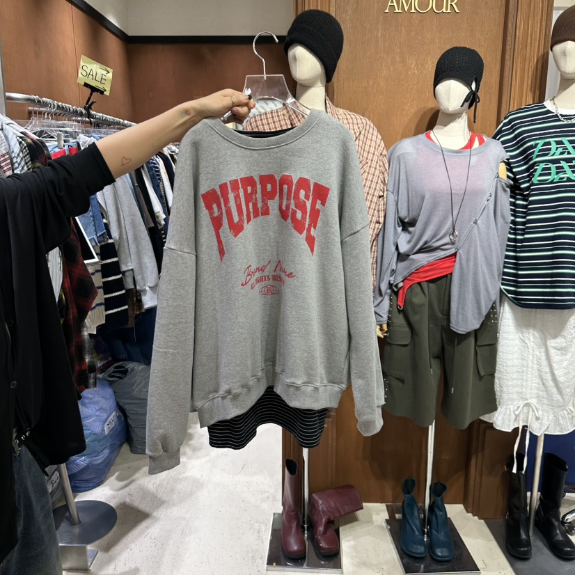 AMOUR韓國直郵東大門代購女裝新品休閑職業時尚熱賣人氣衛衣AMOUR衛衣圖色3