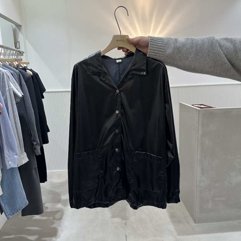 BINUS韓國直郵東大門代購女裝新款時尚人氣休閑熱賣25春夏皮衣MWE皮衣圖色1