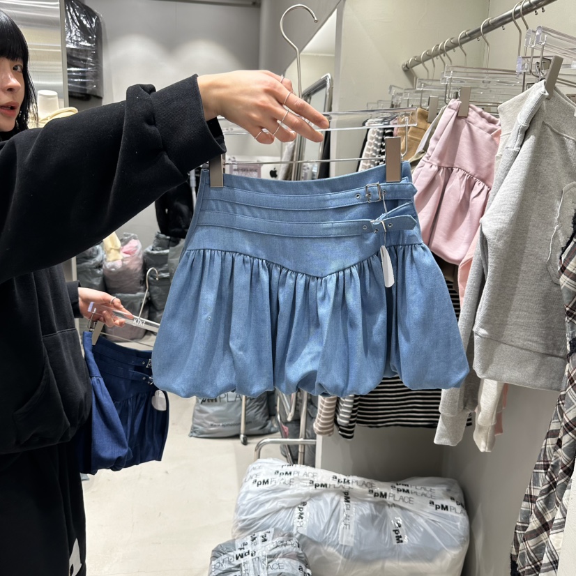 KIKI韓國直郵女裝新品職業人氣真品熱賣25春夏時尚休閑短裙KIKI短裙