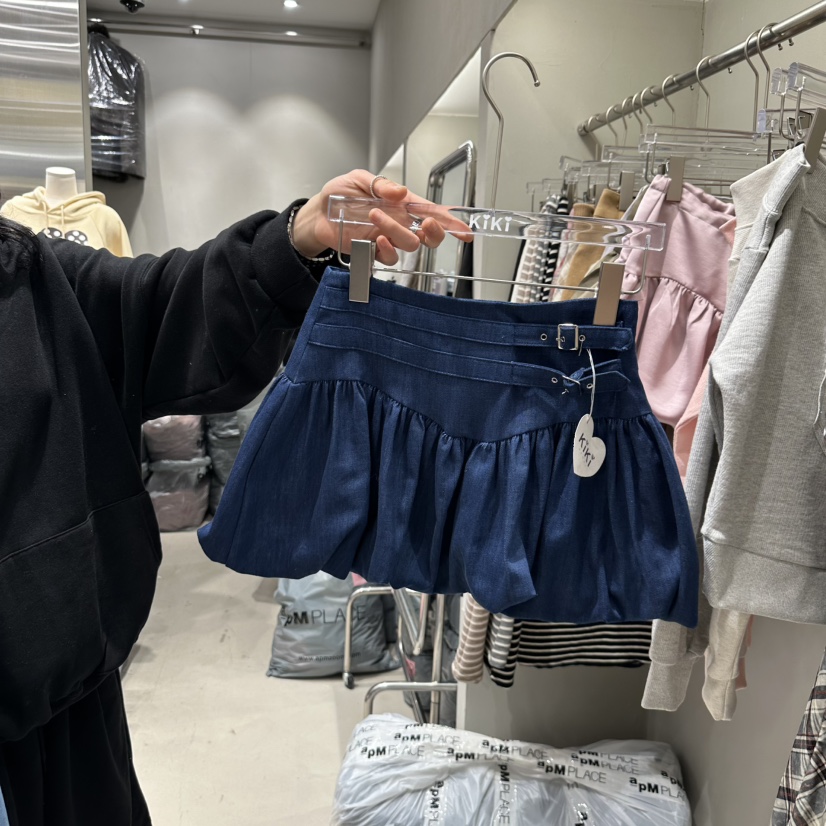KIKI韓國直郵女裝新品職業人氣真品熱賣25春夏時尚休閑短裙KIKI短裙圖色2