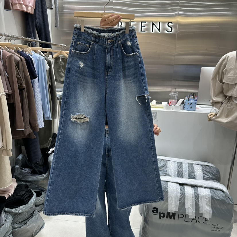 BEENS韓國直郵女裝新款時尚人氣熱賣推薦職業真品休閑牛仔褲BEENS牛仔褲圖色1