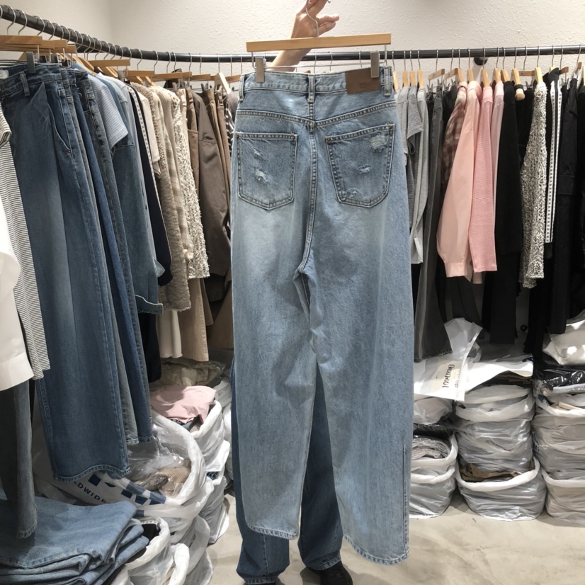 ALMOND PEPE韓國直郵女裝新款真品推薦人氣熱賣25春夏牛仔褲ALMOND PEPE牛仔褲