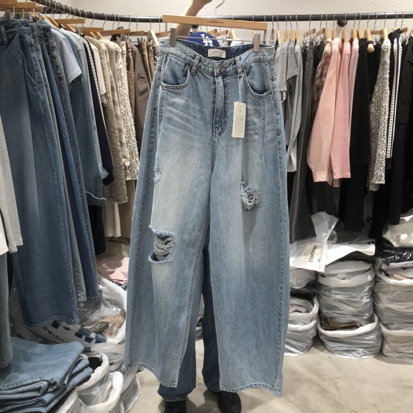 ALMOND PEPE韓國直郵女裝新款真品推薦人氣熱賣25春夏牛仔褲ALMOND PEPE牛仔褲
