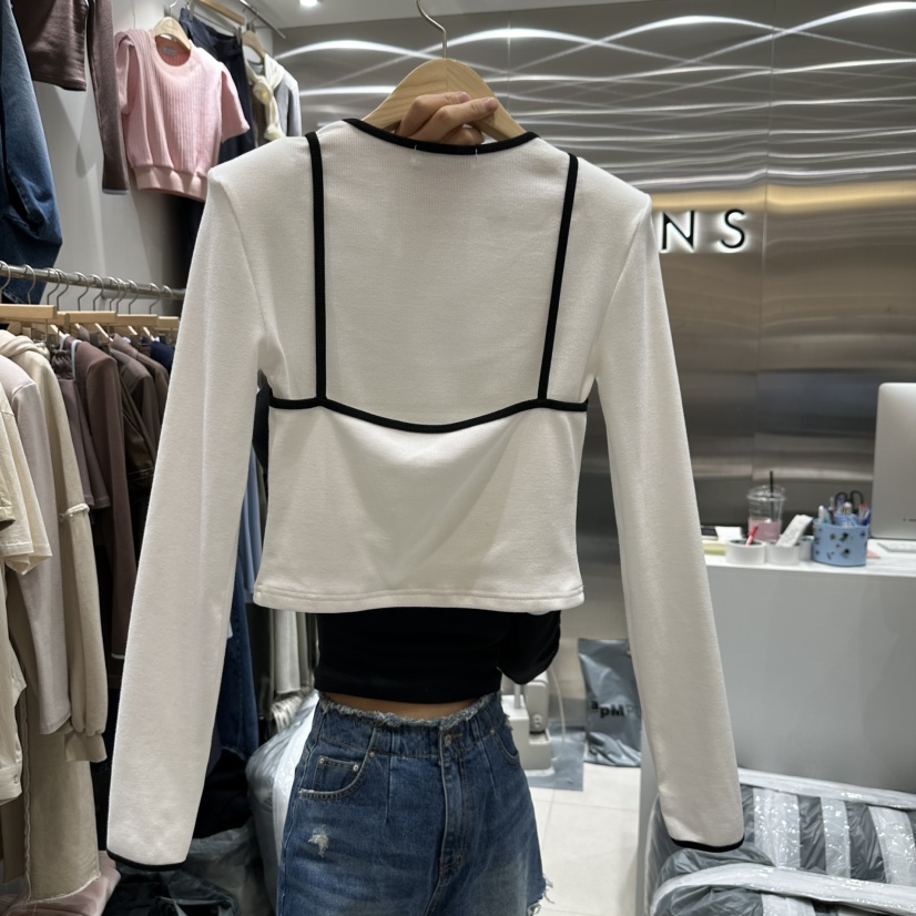 BEENS韓國直郵東大門實拍女裝新品人氣時尚熱賣休閑長袖T恤BEENS長袖T恤