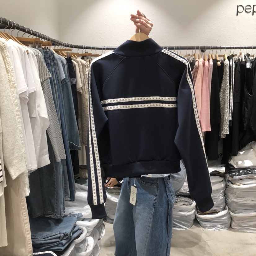 ALMOND PEPE韓國直郵女裝新品時尚真品職業休閑熱賣衛衣拉鏈ALMOND PEPE衛衣