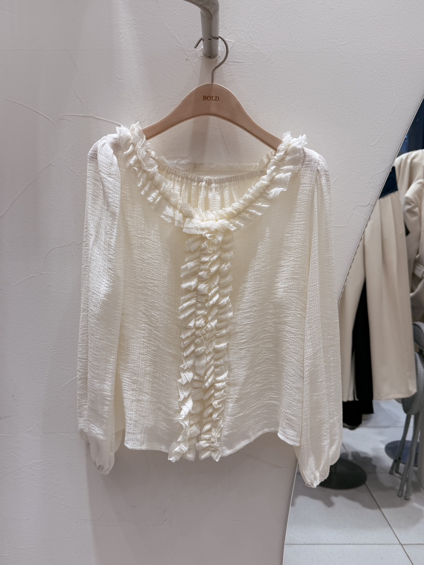 BOLD韓國直郵東大門實拍女裝新品25春夏推薦休閑襯衫蕾絲衫BOLD襯衫/蕾絲衫