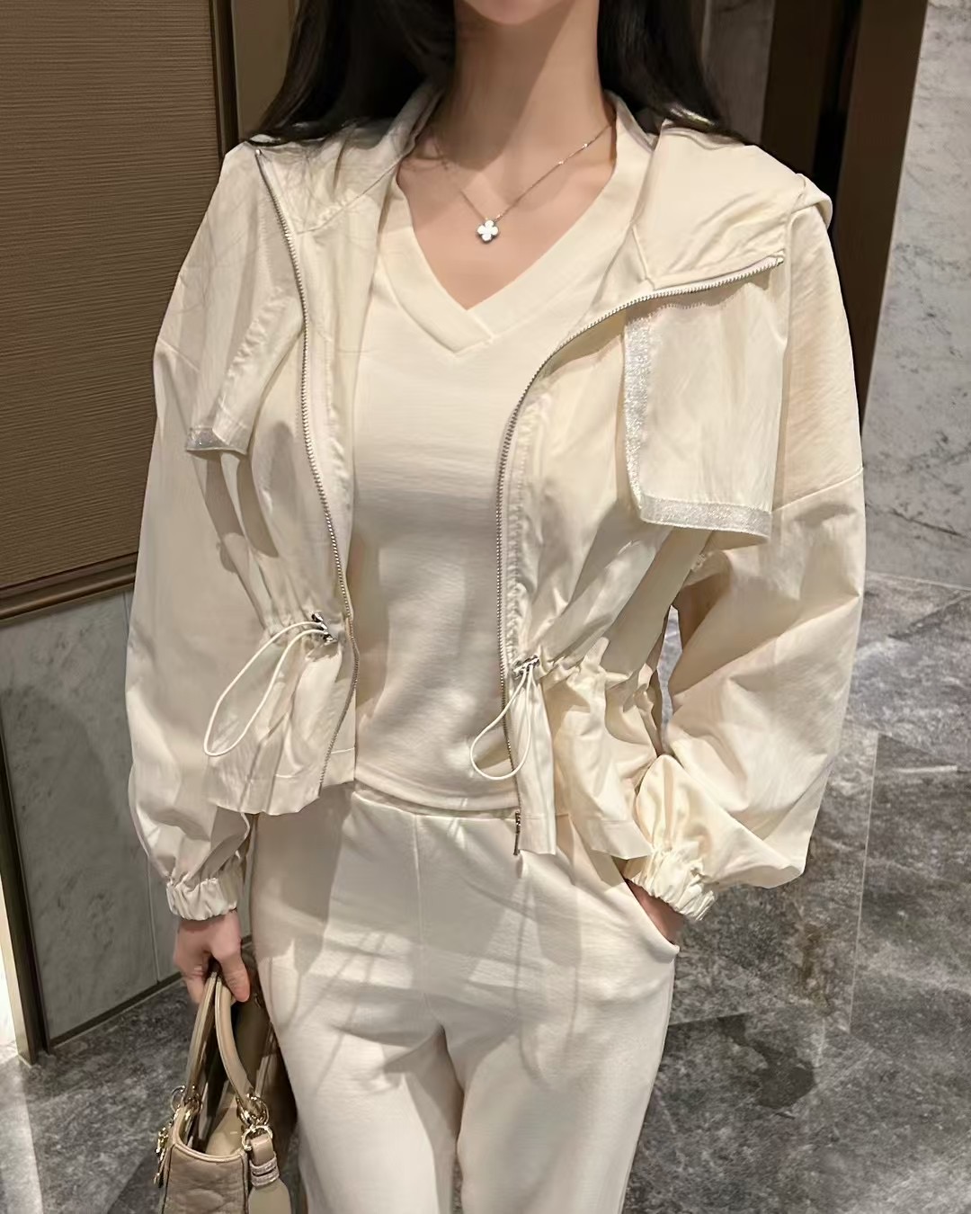 URBAN STAY直郵韓國代購女裝新品休閑職業熱賣時尚夾克兜帽URBAN STAY夾克圖色2