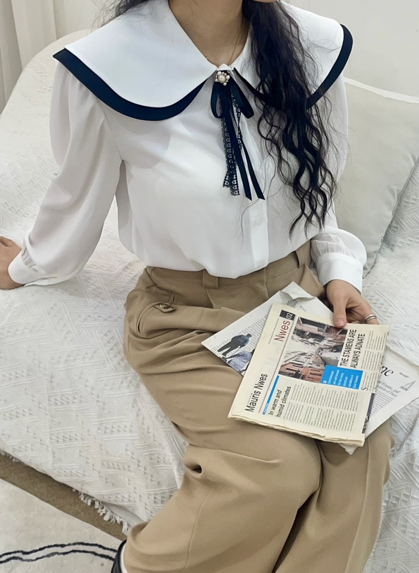 AVEC-OT韓國直郵東大門實拍女裝新款真品熱賣時尚襯衫蕾絲衫AVEC-OT襯衫/蕾絲衫