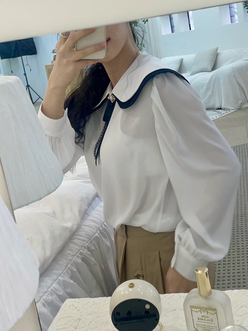 AVEC-OT韓國直郵東大門實拍女裝新款真品熱賣時尚襯衫蕾絲衫AVEC-OT襯衫/蕾絲衫