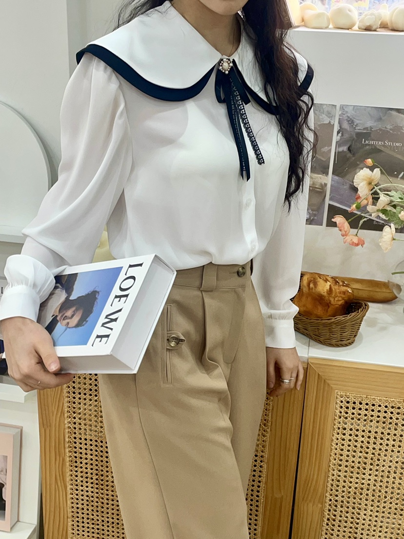 AVEC-OT韓國直郵東大門實拍女裝新款真品熱賣時尚襯衫蕾絲衫AVEC-OT襯衫/蕾絲衫