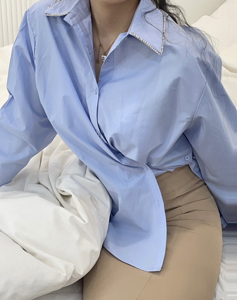 AVEC-OT韓國直郵東大門代購女裝新品25春夏職業襯衫蕾絲衫AVEC-OT襯衫/蕾絲衫