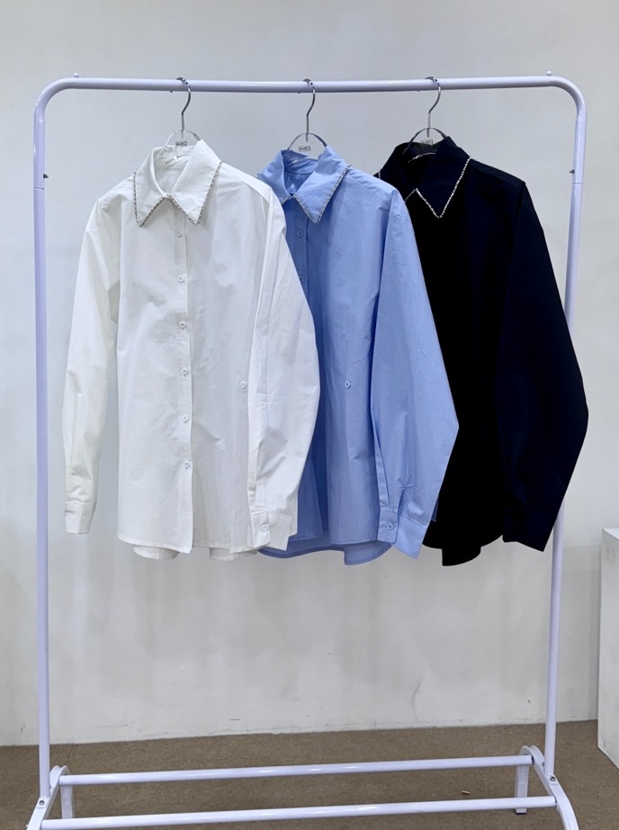 AVEC-OT韓國直郵東大門代購女裝新品25春夏職業襯衫蕾絲衫AVEC-OT襯衫/蕾絲衫