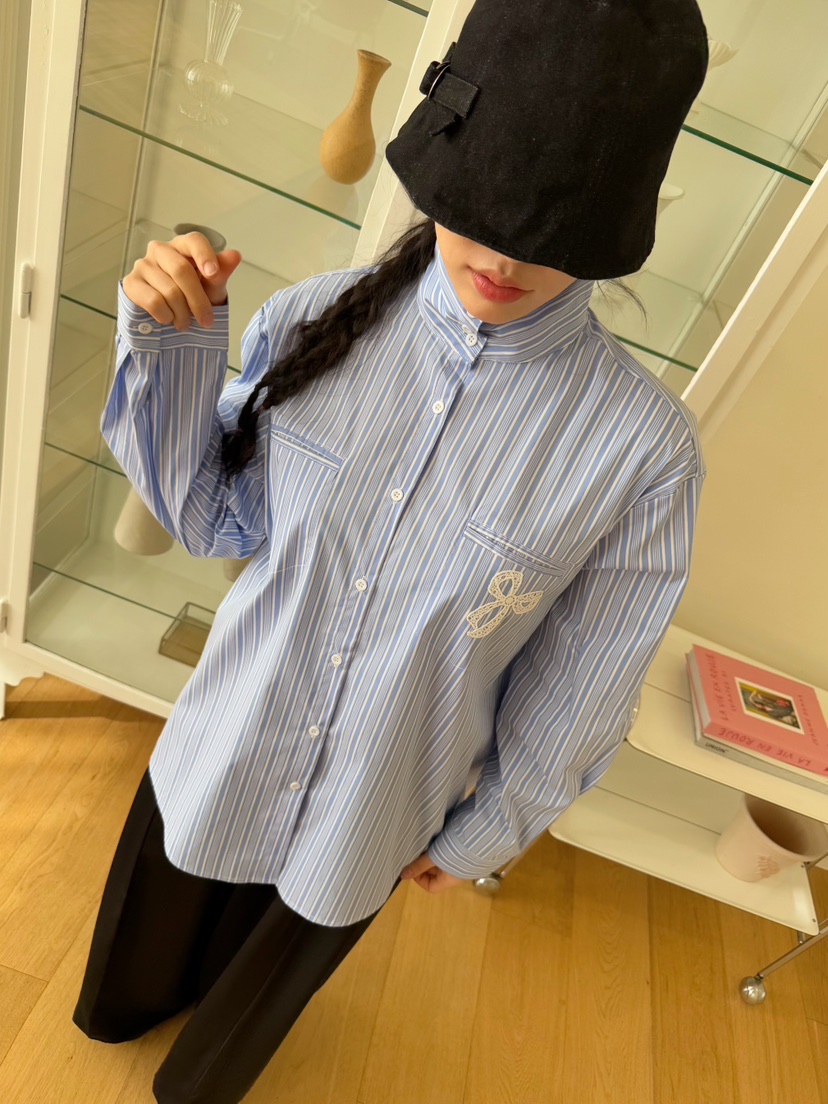 AVEC-OT直郵韓國代購女裝新款真品人氣職業襯衫蕾絲衫高領AVEC-OT襯衫/蕾絲衫