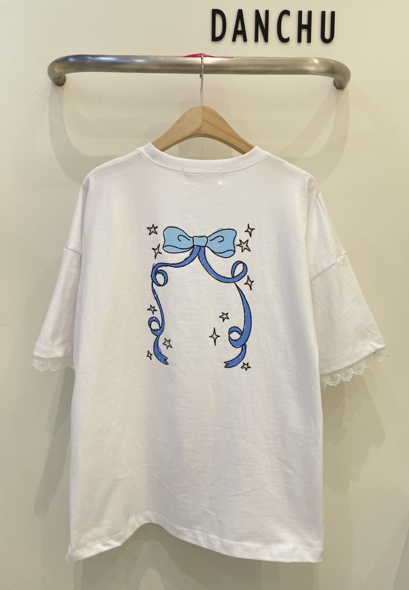 DANCHU韓國直郵女裝新品25春夏人氣推薦職業熱賣時尚T恤蝴蝶結DANCHUT恤