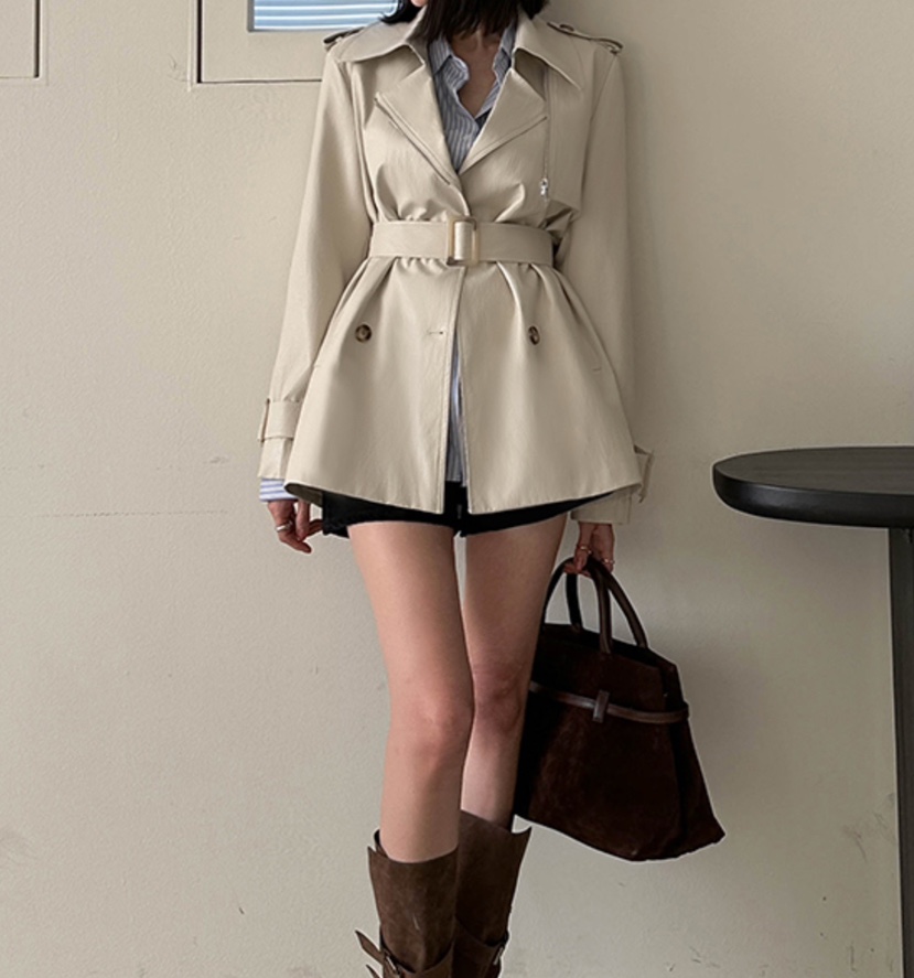 LEA/ASHER-J韓國直郵女裝新品25春夏人氣推薦職業皮衣皮革PitaPat皮衣