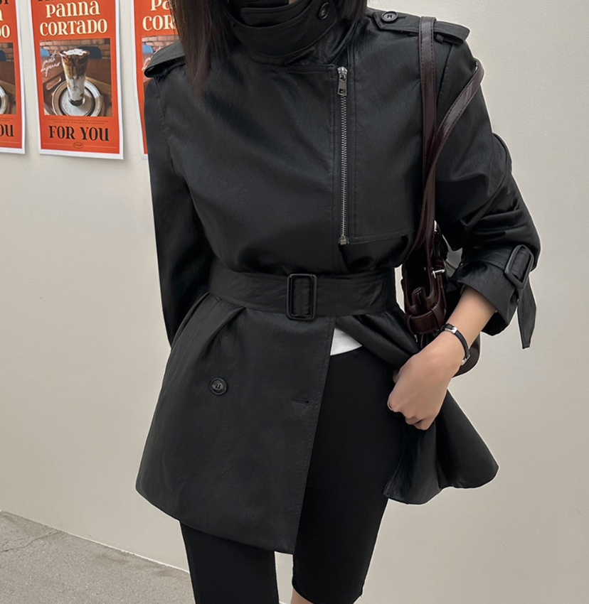 LEA/ASHER-J韓國直郵女裝新品25春夏人氣推薦職業皮衣皮革PitaPat皮衣