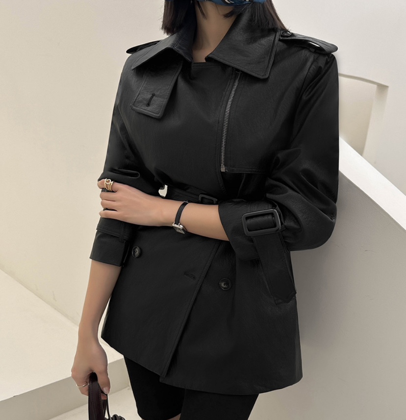 LEA/ASHER-J韓國直郵女裝新品25春夏人氣推薦職業皮衣皮革PitaPat皮衣