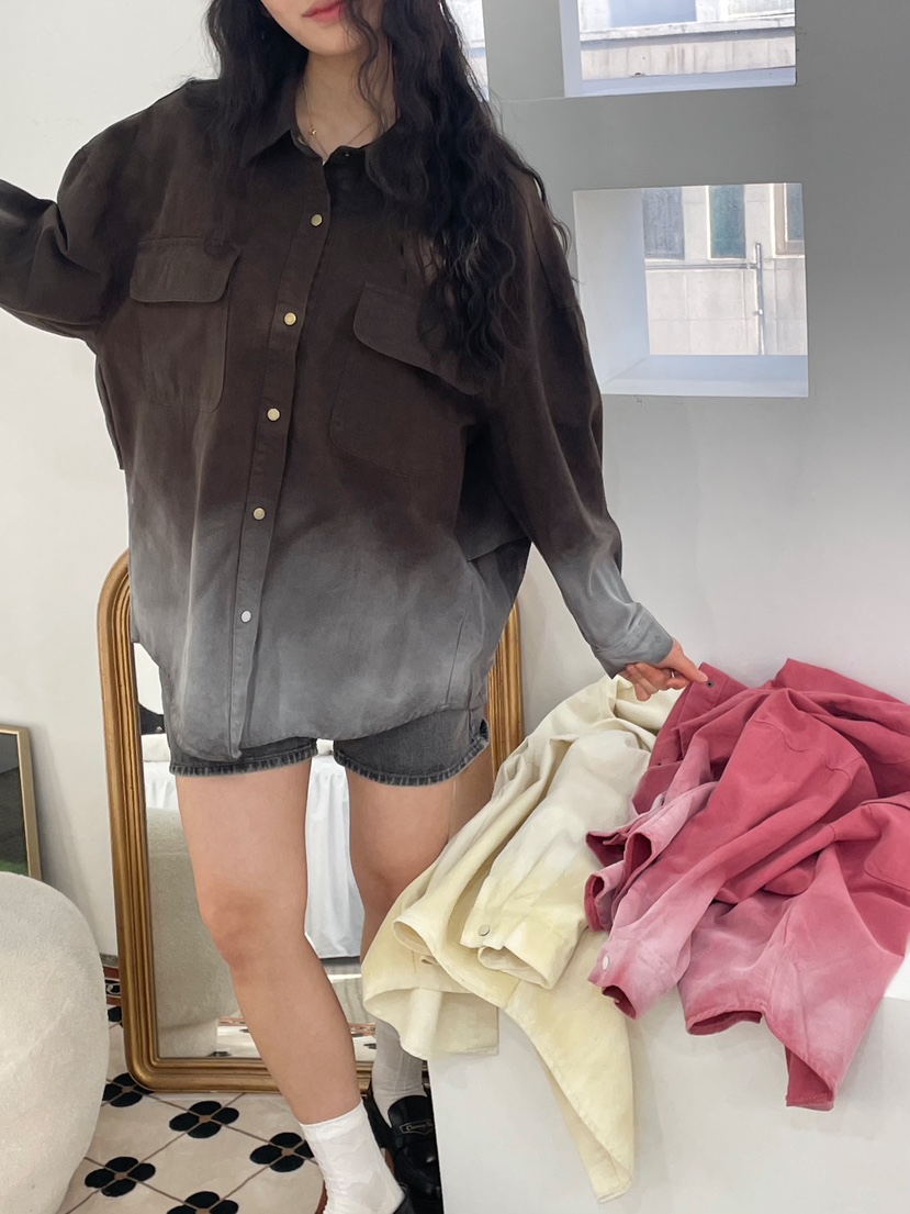 AVEC-OT韓國直郵東大門實拍女裝新款休閑真品25春夏襯衫蕾絲衫AVEC-OT襯衫/蕾絲衫