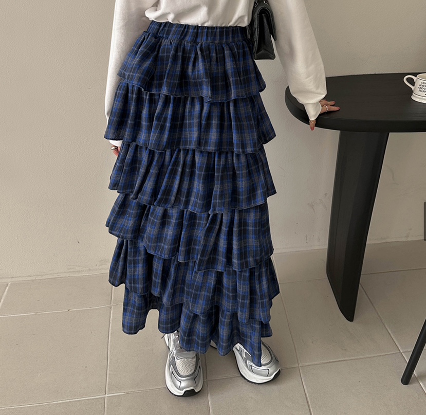 LEA/ASHER-J韓國直郵女裝新品職業推薦真品熱賣人氣長裙格紋PitaPat長裙