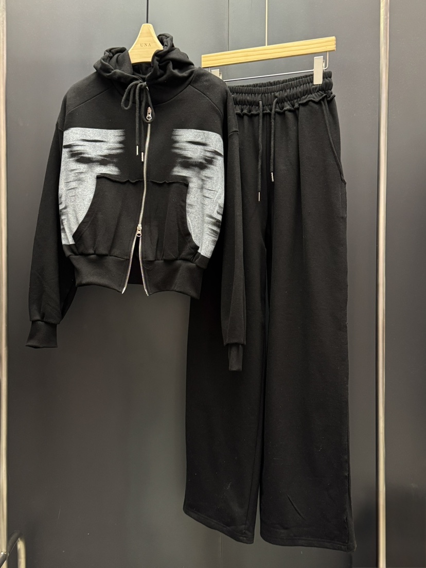 UNA/THE MAY韓國直郵女裝新款人氣真品時尚職業休閑套裝拉鏈THEMAY/UNA套裝圖色3