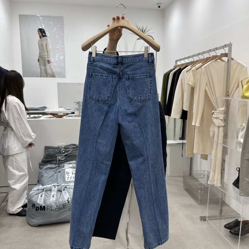 ARVE韓國直郵㊣東大門實拍女裝新品人氣25春夏休閑職業牛仔褲ARVE牛仔褲