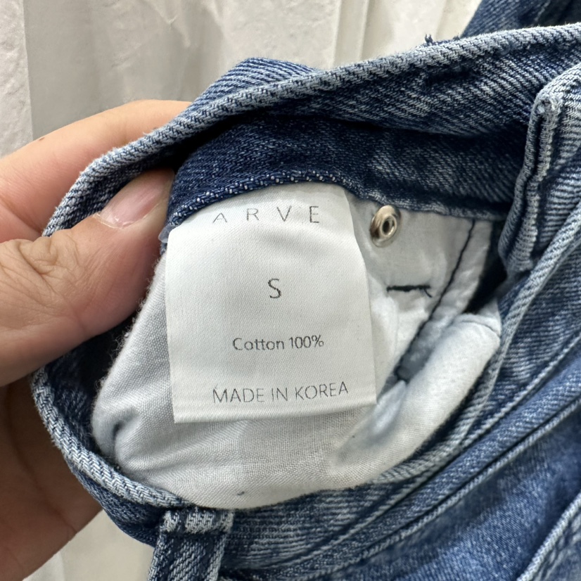 ARVE韓國直郵㊣東大門實拍女裝新品人氣25春夏休閑職業牛仔褲ARVE牛仔褲