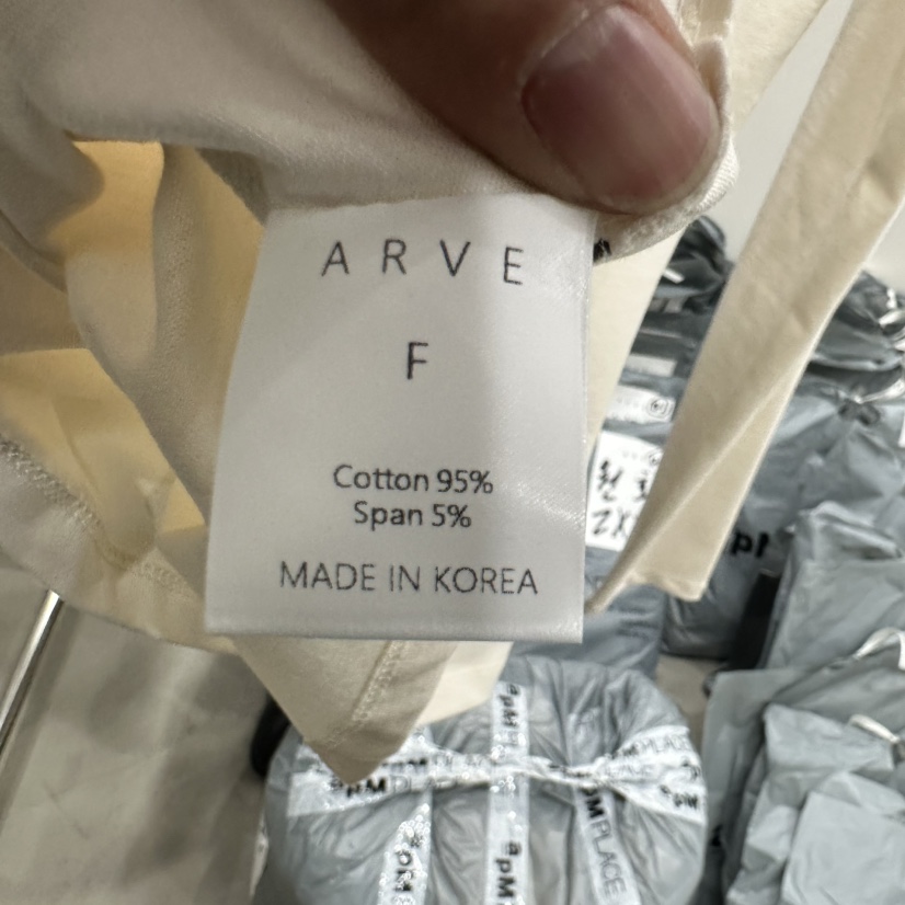 ARVE韓國直郵㊣東大門實拍女裝新款時尚熱賣25春夏休閑長袖T恤ARVE長袖T恤