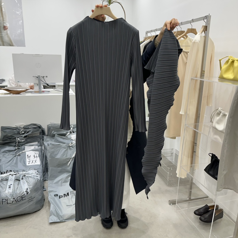 ARVE韓國㊣直郵東大門代購女裝新品熱賣職業25春夏連衣裙含腰帶ARVE連衣裙圖色2