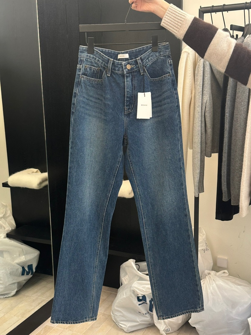 MOANI韓國㊣直郵東大門代購女裝新款職業人氣時尚牛仔褲修身MOANI牛仔褲圖色2