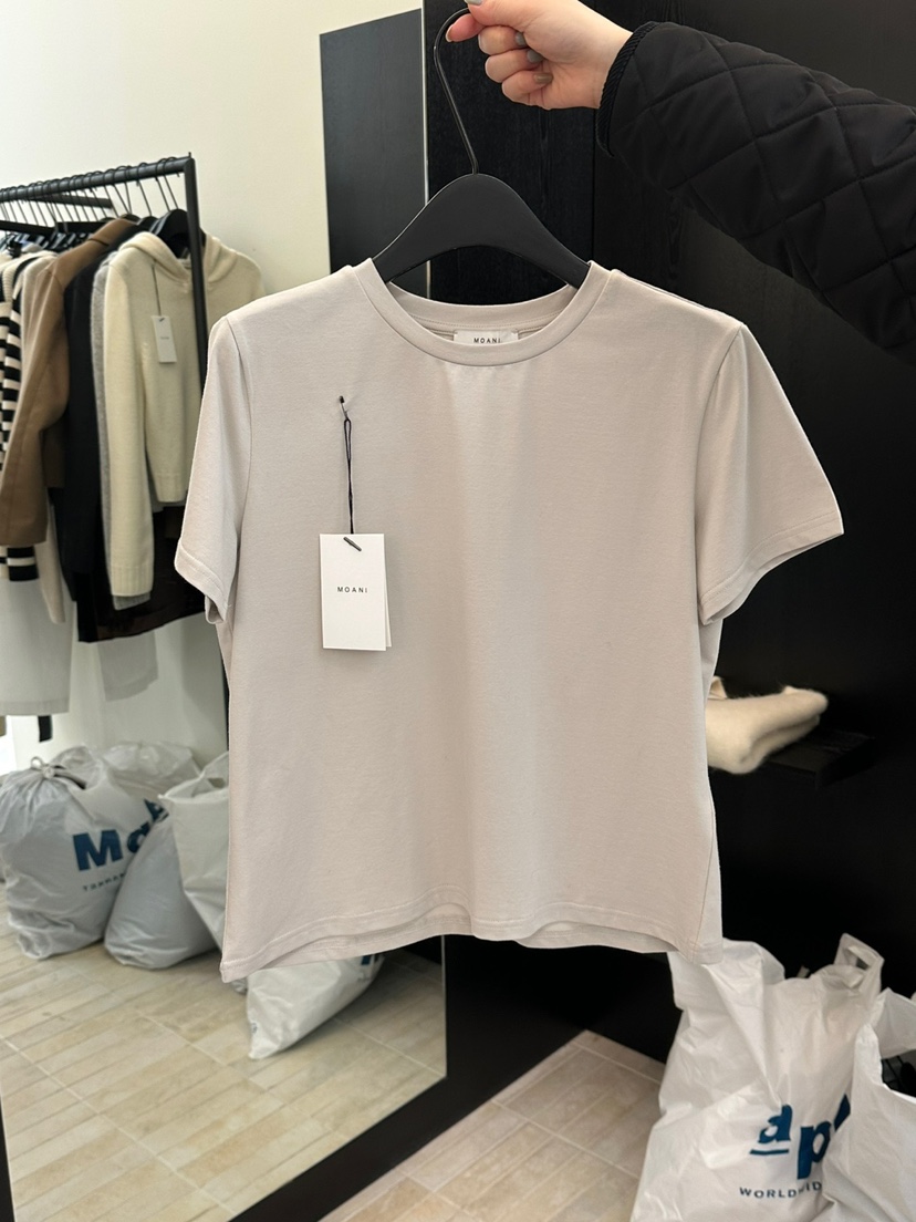 MOANI韓國㊣直郵東大門代購女裝新品職業人氣推薦25春夏T恤MOANIT恤圖色2