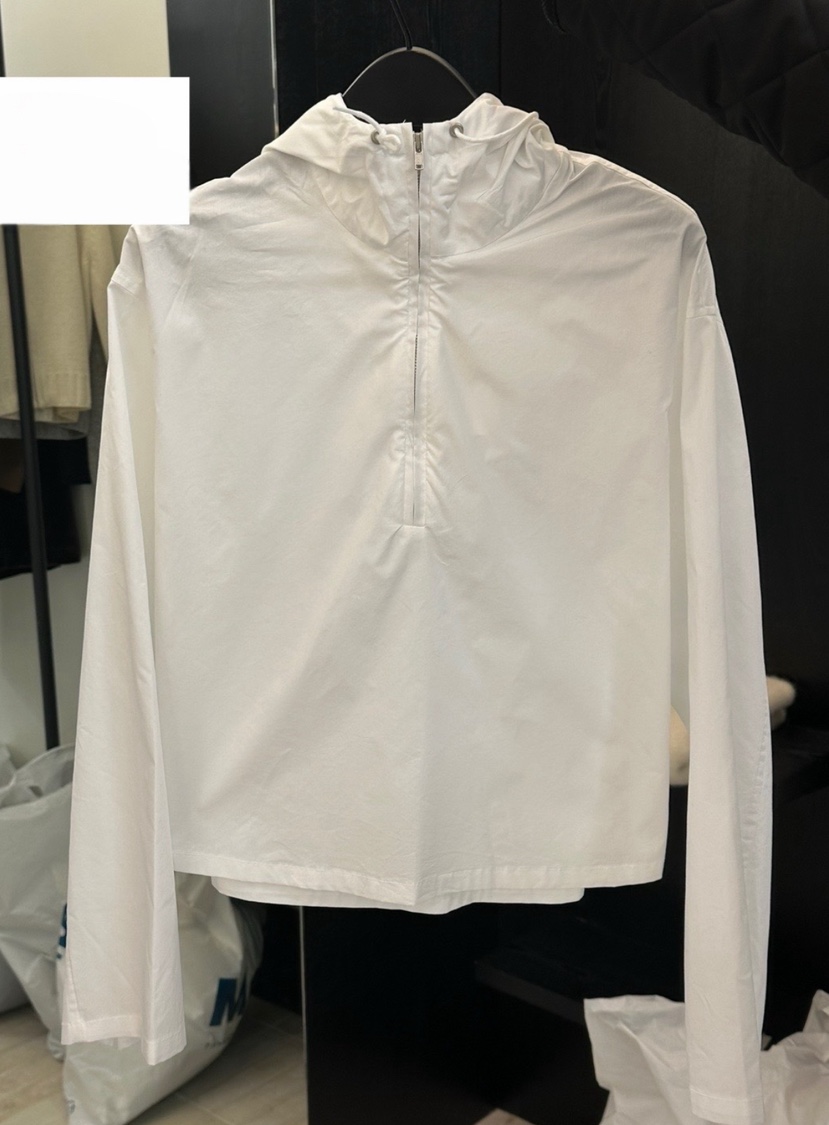 MOANI韓國㊣直郵東大門代購女裝新品推薦25春夏襯衫蕾絲衫兜帽MOANI襯衫/蕾絲衫圖色1