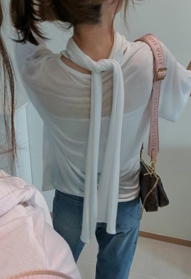 GENTLE B直郵韓國代購㊣女裝新款職業熱賣推薦T恤含脖帶天絲GENTLE B/LOVENTINAT恤