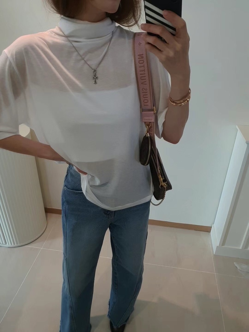 GENTLE B直郵韓國代購㊣女裝新款職業熱賣推薦T恤含脖帶天絲GENTLE B/LOVENTINAT恤