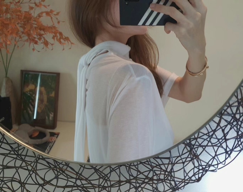 GENTLE B直郵韓國代購㊣女裝新款職業熱賣推薦T恤含脖帶天絲GENTLE B/LOVENTINAT恤