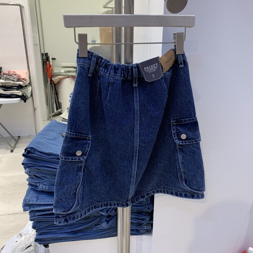 POCKET-Q直郵韓國代購㊣女裝新款職業25春夏熱賣休閑推薦短裙POCKET-Q短裙
