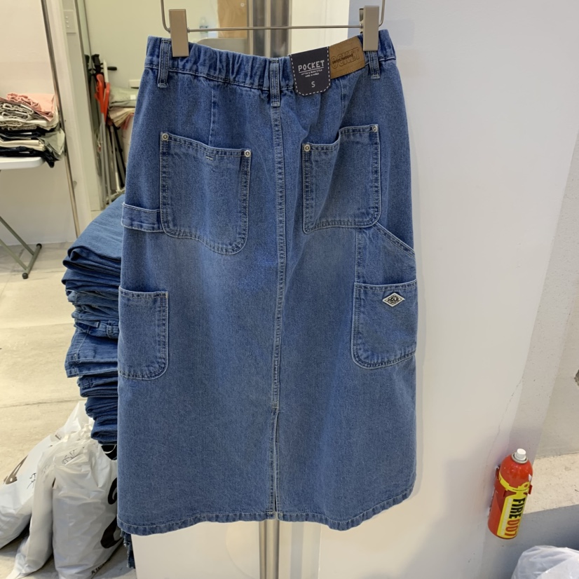 POCKET-Q韓國㊣直郵東大門代購女裝新款推薦休閑半身裙中短裙POCKET-Q半身裙/中短裙