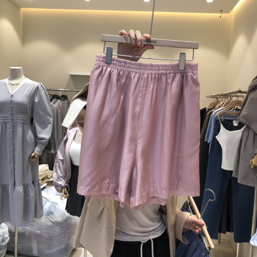 空韓國直郵㊣女裝新品推薦25春夏熱賣時尚職業人氣短褲天絲HANNA21短褲圖色3