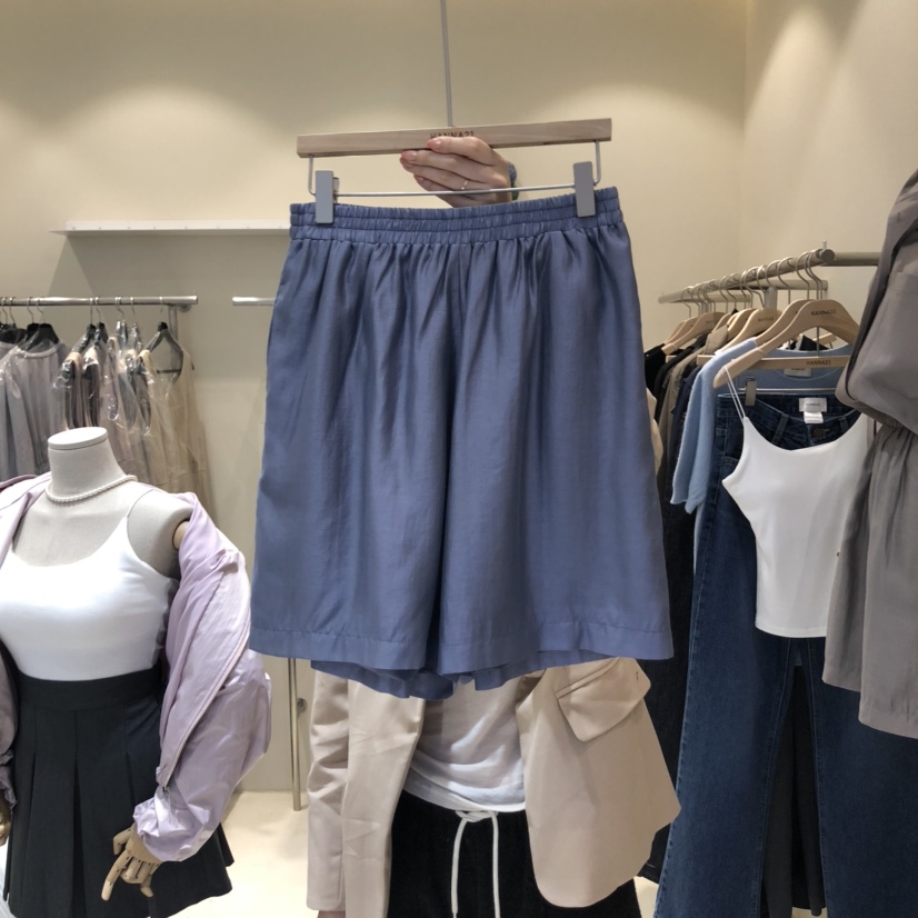 空韓國直郵㊣女裝新品推薦25春夏熱賣時尚職業人氣短褲天絲HANNA21短褲圖色5