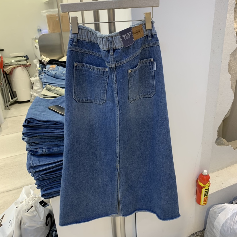 POCKET-Q韓國直郵㊣女裝新款25春夏職業推薦熱賣半身裙中短裙POCKET-Q半身裙/中短裙