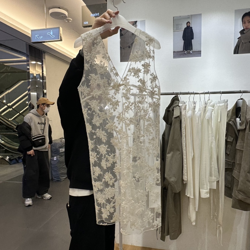 MAINT直郵韓國代購㊣女裝新品時尚人氣推薦休閑熱賣連衣裙刺繡MAINT連衣裙