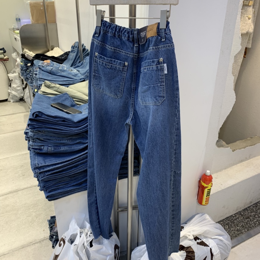 POCKET-Q韓國㊣直郵東大門代購女裝新品職業時尚推薦牛仔褲POCKET-Q牛仔褲