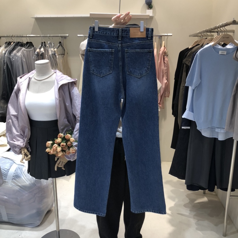 空韓國直郵㊣東大門實拍女裝新品時尚人氣牛仔褲水洗牛仔布HANNA21牛仔褲