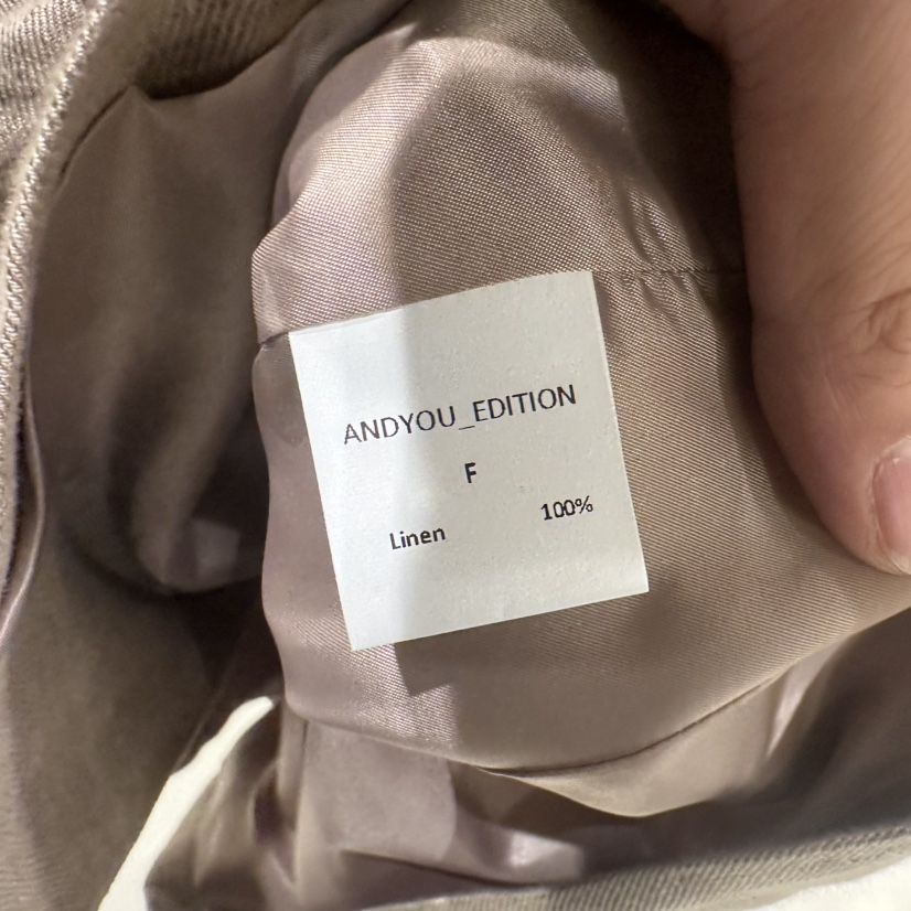 ANDYOUEDITION韓國㊣直郵東大門代購女裝新品熱賣推薦夾克亞麻LE EDITION夾克