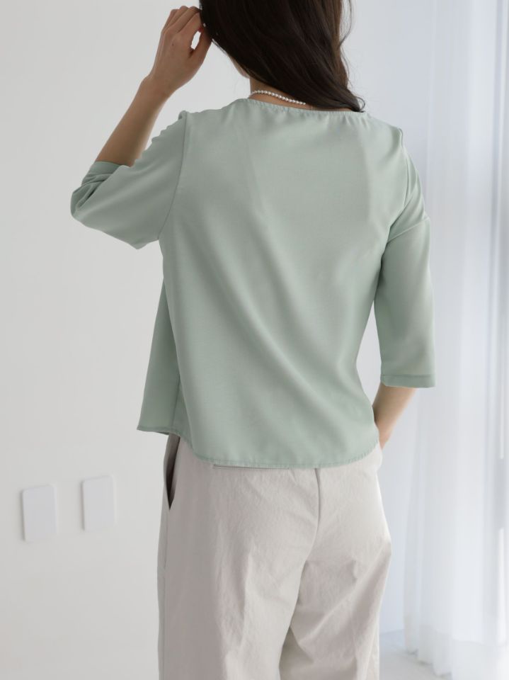 DAILY PROJECT-데일리프로젝트-T韓國直郵㊣女裝新品職業襯衫蕾絲衫絨DAILY PROJECT襯衫/蕾絲衫